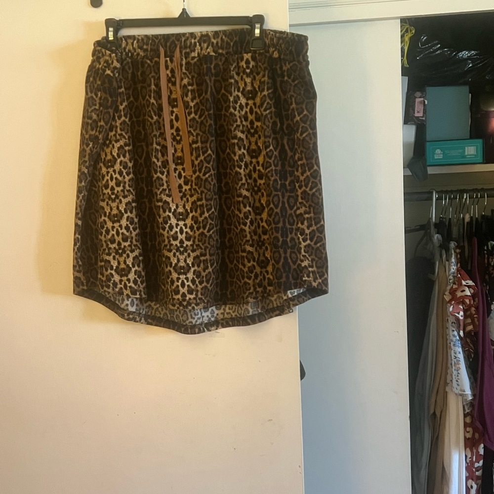 Plus size cheetah skirt